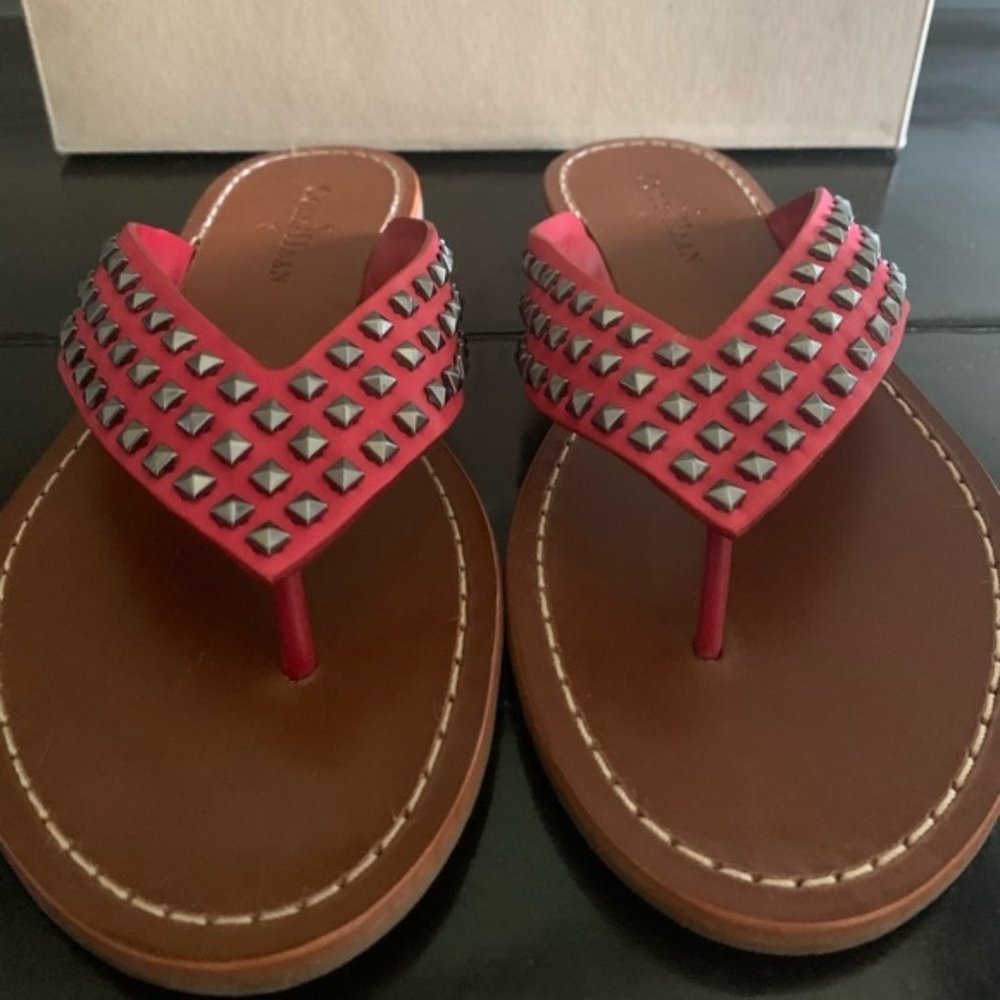 Cole Haan Tango Red studded flip flop 7.5